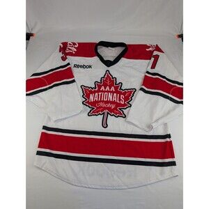 Men’s M Reebok AAA Ottawa Nationals #31 Red White Hockey Jersey Sweater